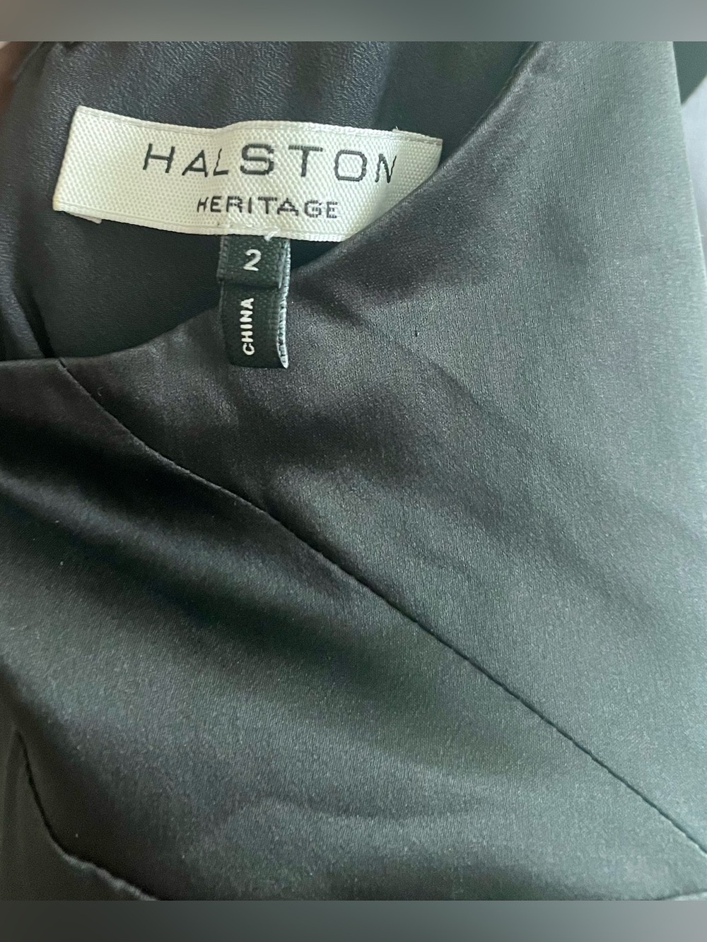 💀 Halston Heritage Satin Formal Evening Gown Dress 💀 - Picture 9 of 11